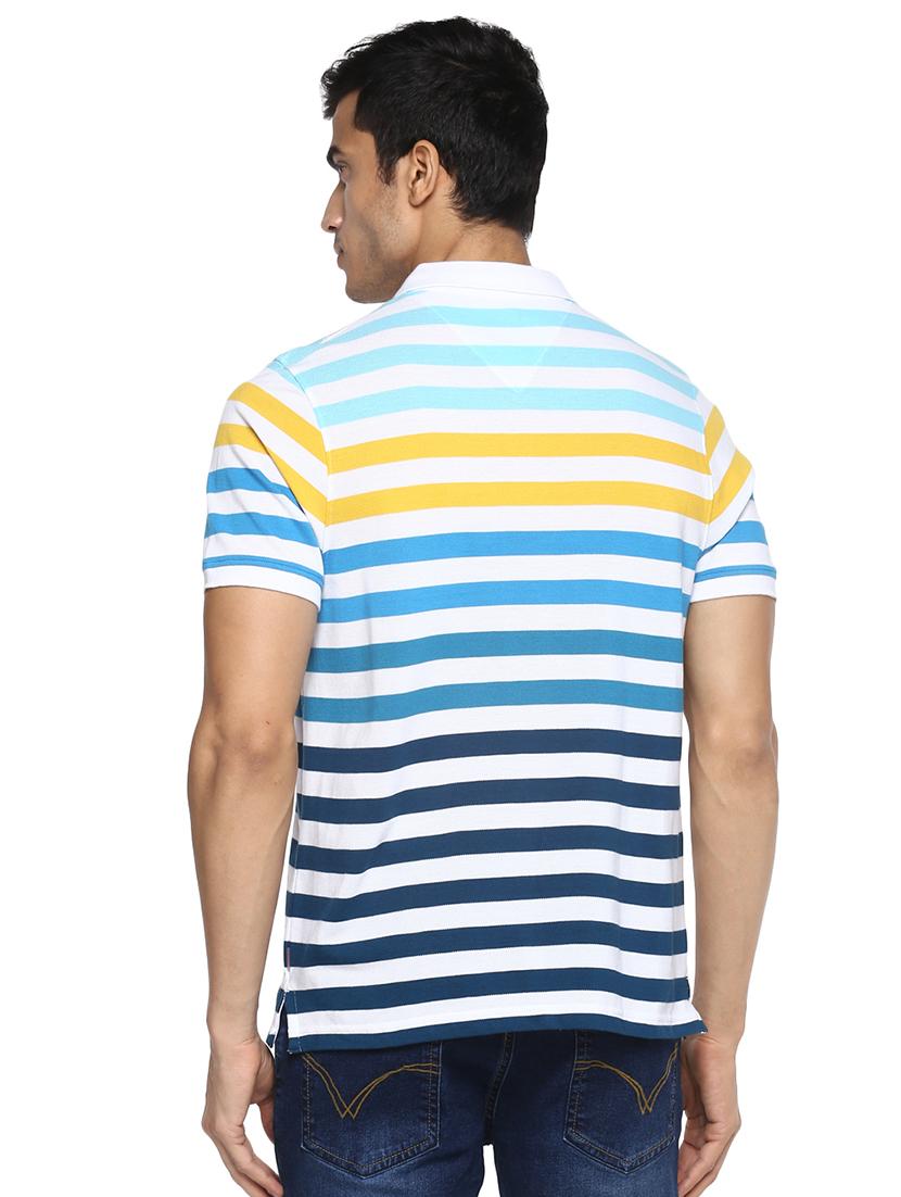 blue striped collared t-shirt - 17417512 - Standard Image - 2