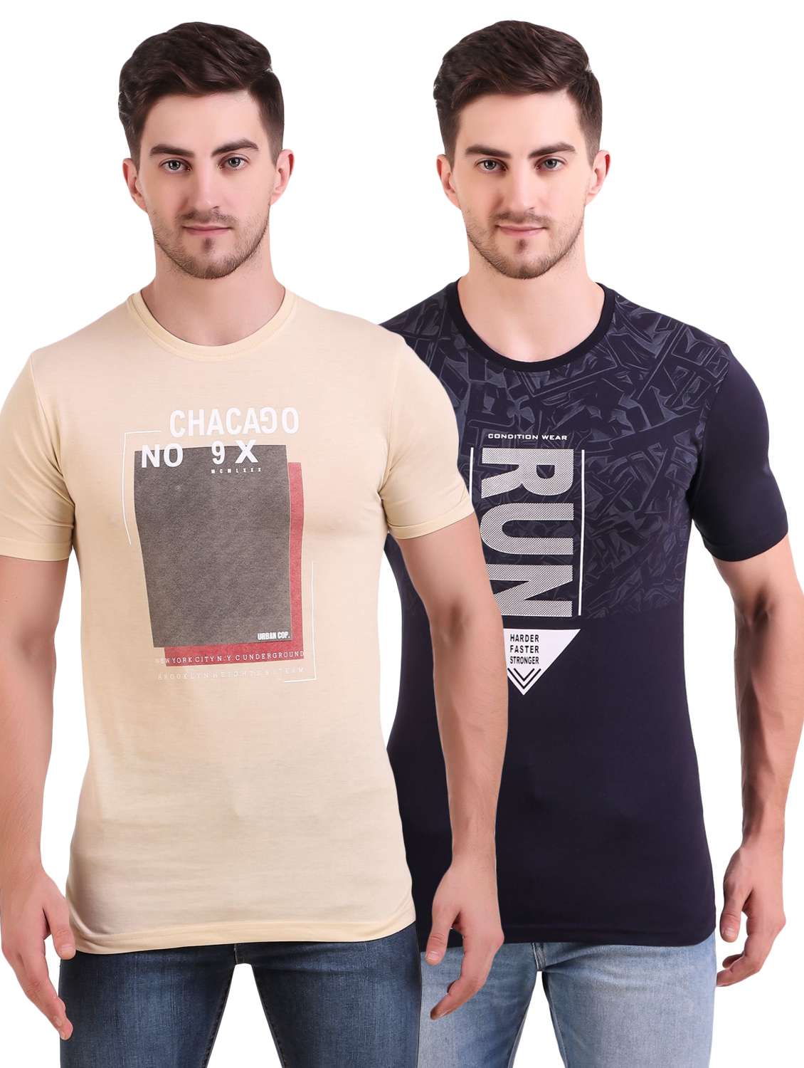 multi colored printed t-shirts combo