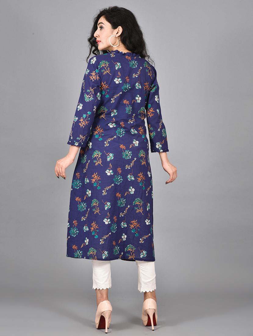 floral straight kurta - 17418208 - Standard Image - 2
