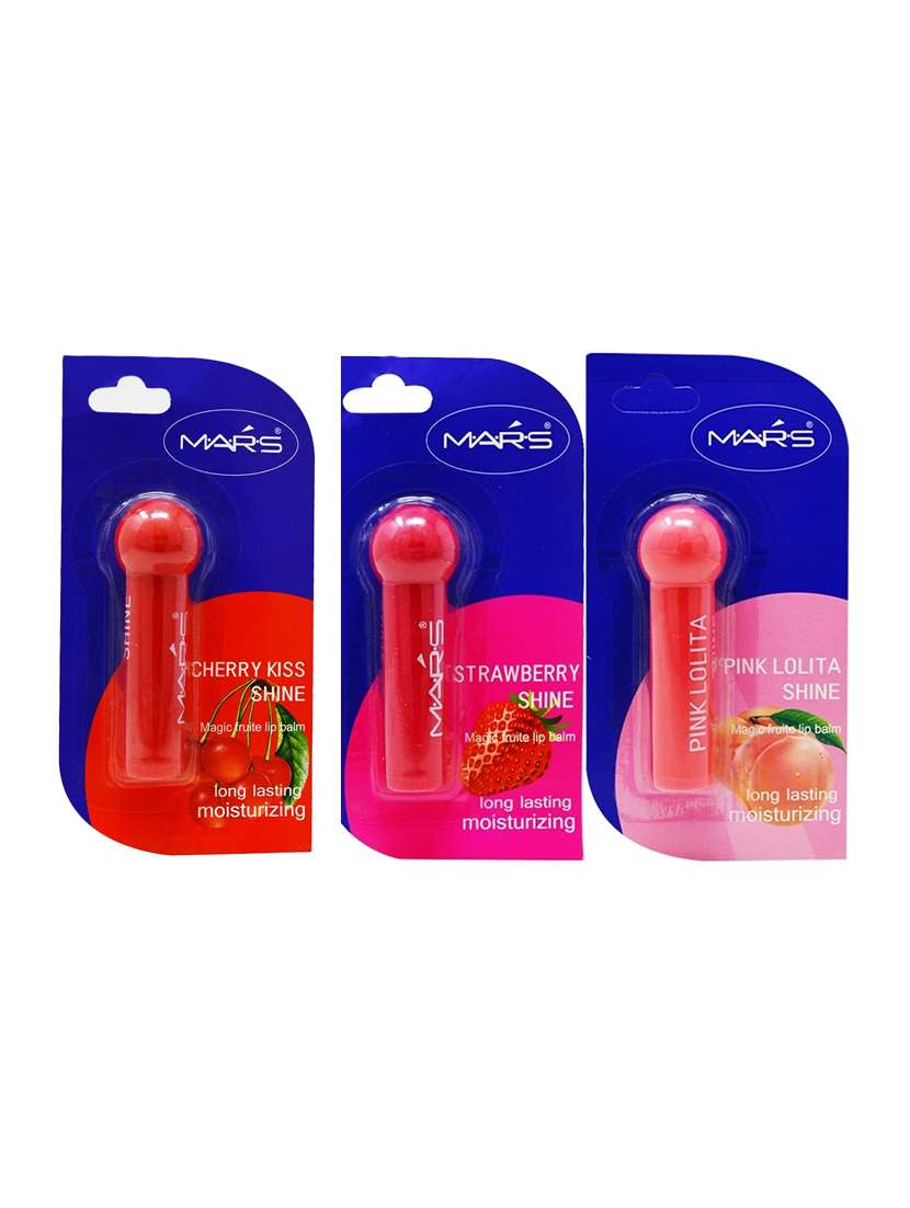 mars cherry kiss, pink lolita & strawberry lip balm (mk033-2), 4.5g