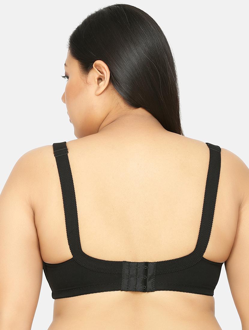 black cotton plus bra - 17419293 - Standard Image - 2