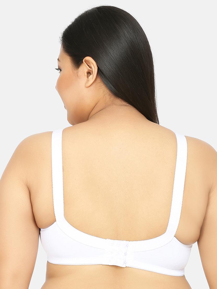 white cotton plus bra - 17419294 - Standard Image - 2