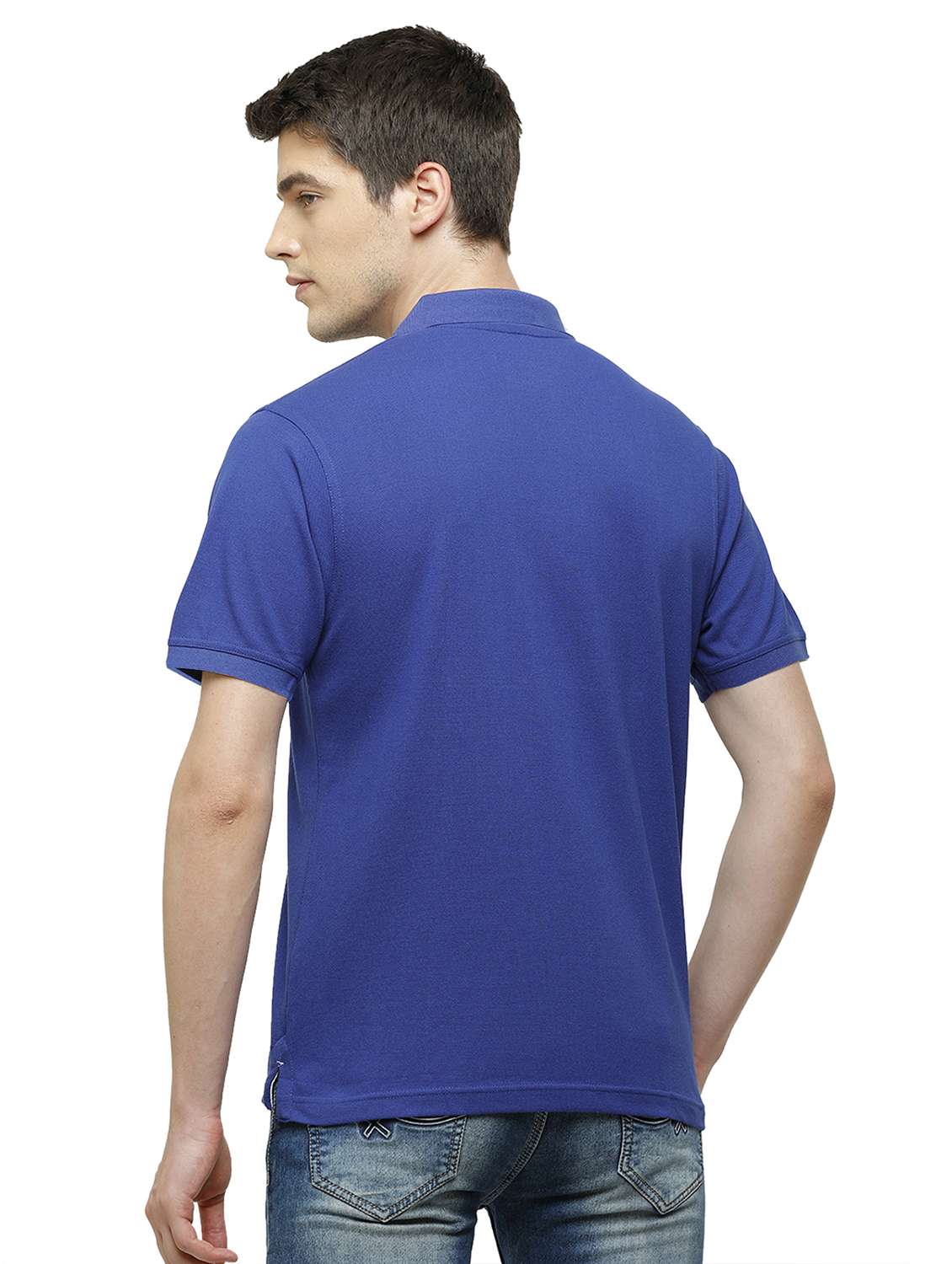 indigo solid polo t-shirt - 17420150 -  Standard Image - 2