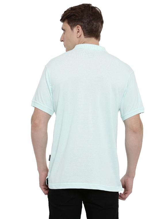 light blue solid polo t-shirt - 17420166 - Standard Image - 2
