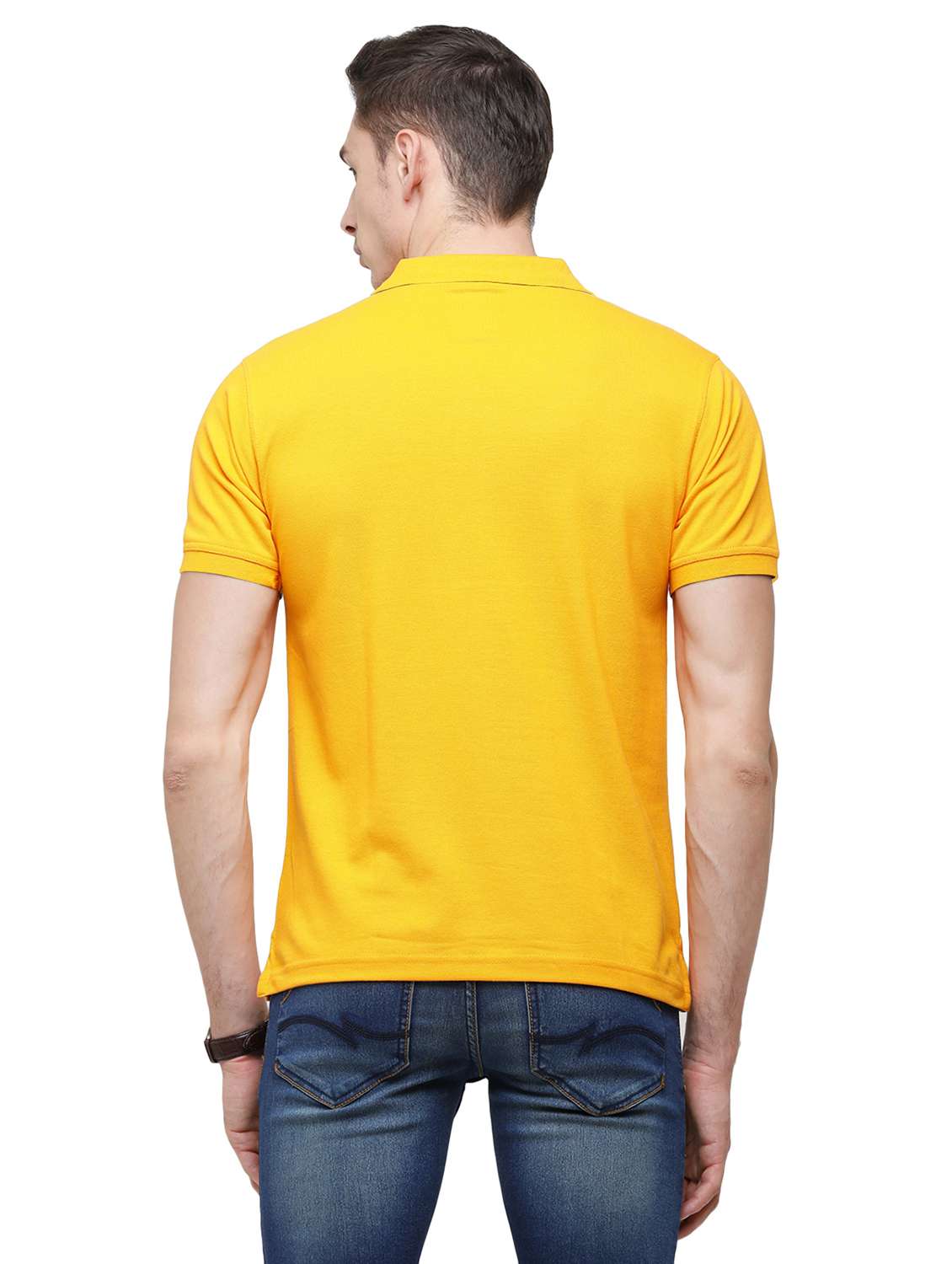 yellow solid polo t-shirt - 17420180 -  Standard Image - 2