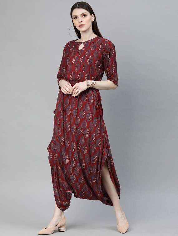 printed fusion jumpsuit