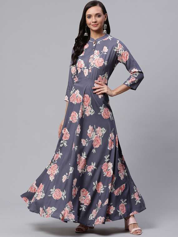Floral Flared Kurta