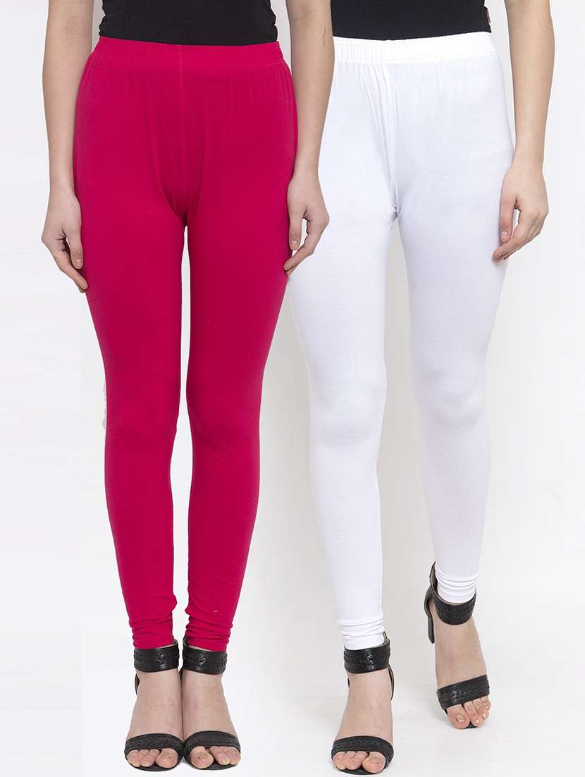 set of 2 multi colored leggings 