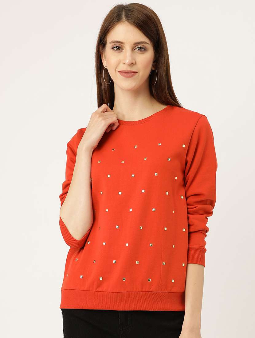 round neck printed sweatshirt 