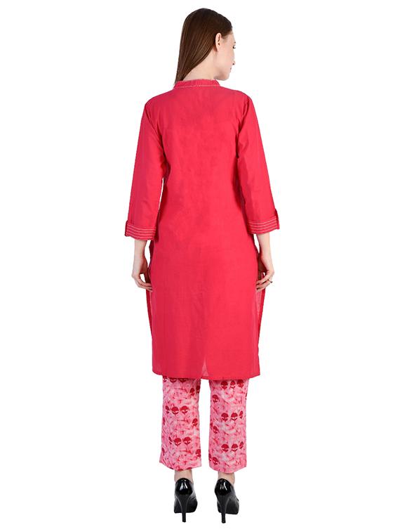 embroidered kurta palazzo set - 17422403 - Standard Image - 2