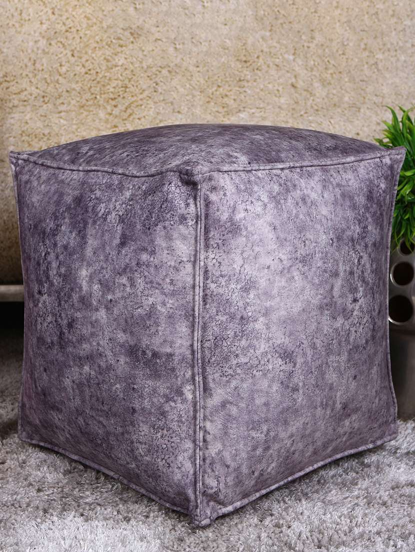  beautiful bloom print velvet pouf 