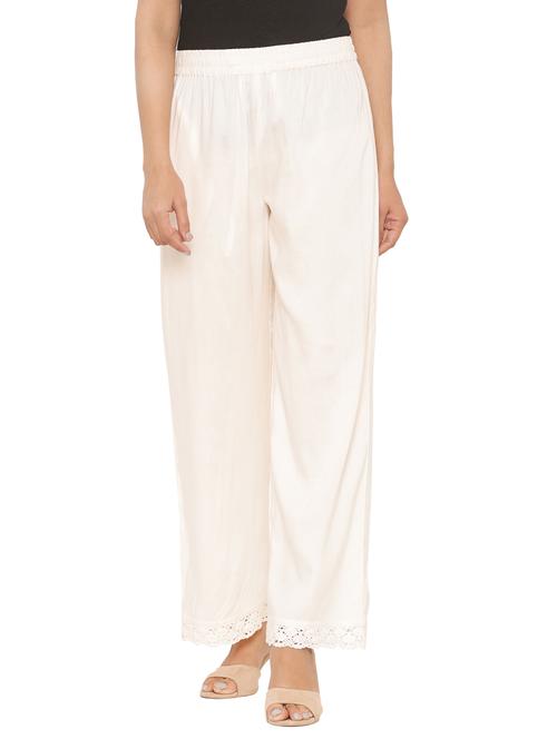 mid rise solid palazzo - 17422818 - Standard Image - 0