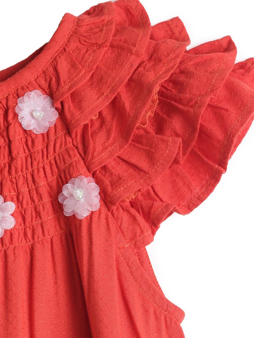 orange cotton frock - 17423261 - Standard Image - 2