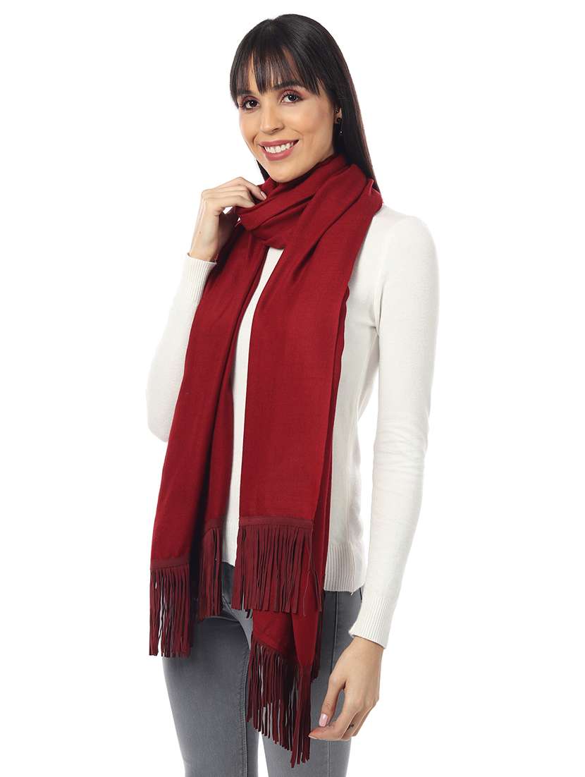 women's solid print stole - 17423431 - Standard Image - 2