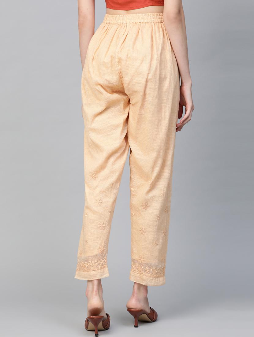 embroidered hem straight palazzo - 17423611 - Standard Image - 2