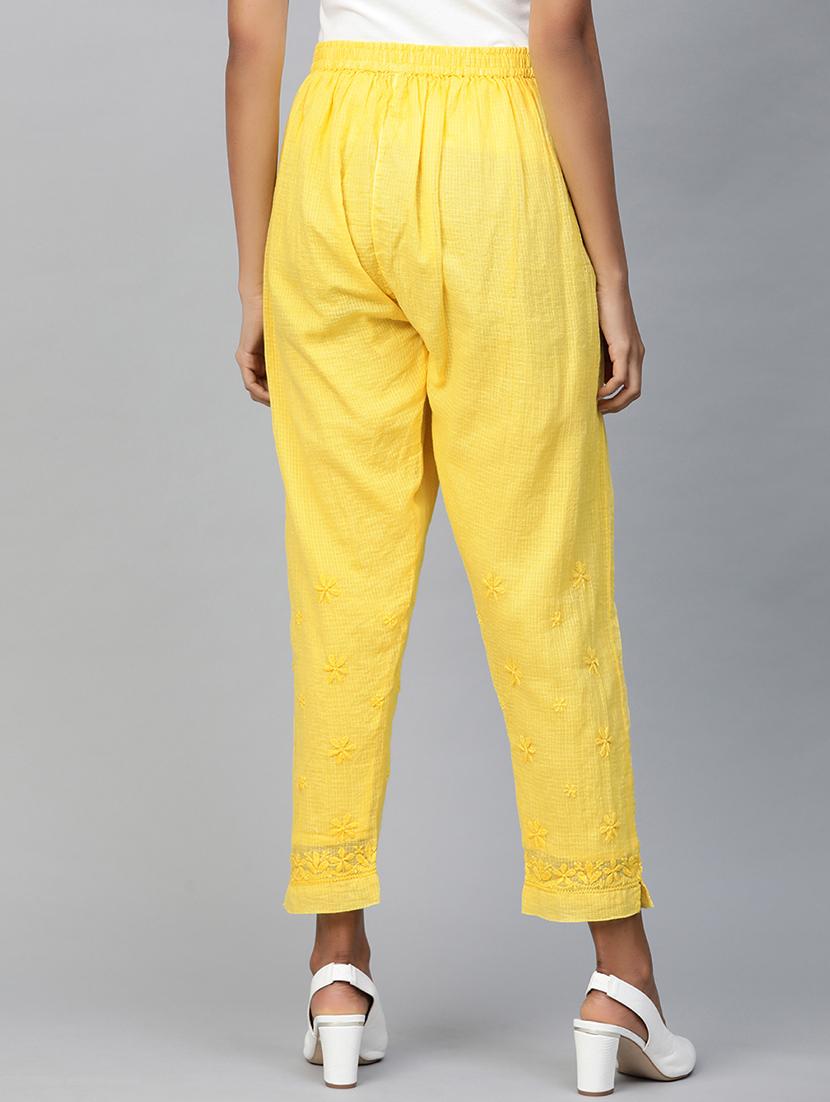 embroidered hem straight palazzo - 17423612 - Standard Image - 2