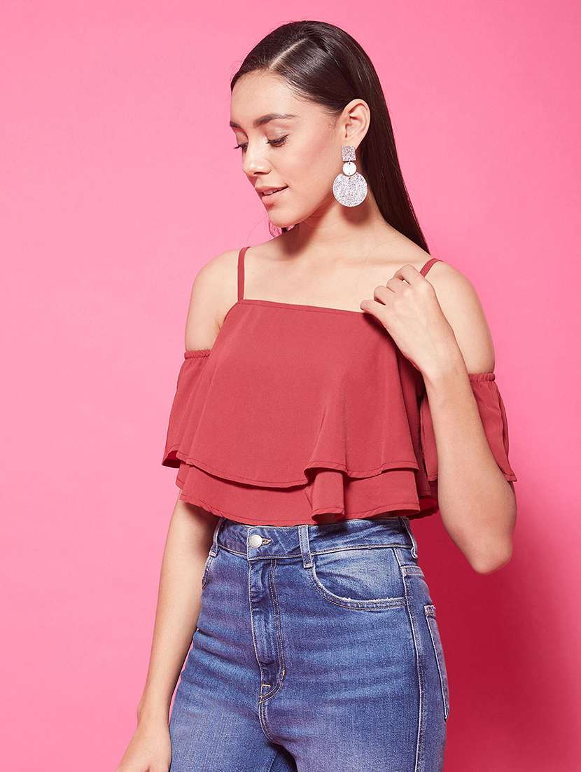 women's layered shoulder strap top - 17424501 -  Standard Image - 2