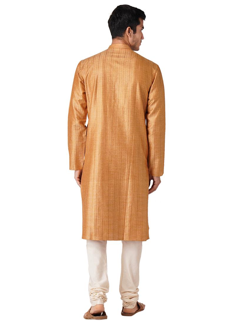 mustard cotton kurta pyjama ethnic wear set - 17424587 - Standard Image - 2