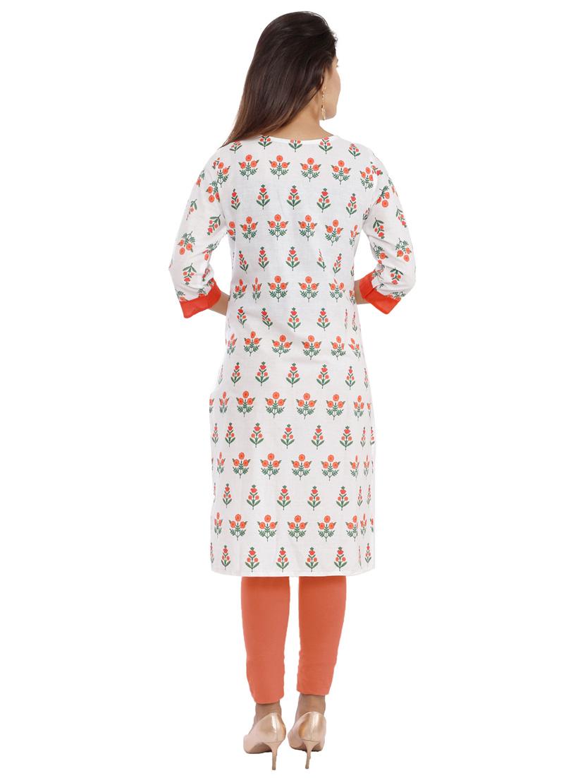 women's straight kurta - 17424924 - Standard Image - 2