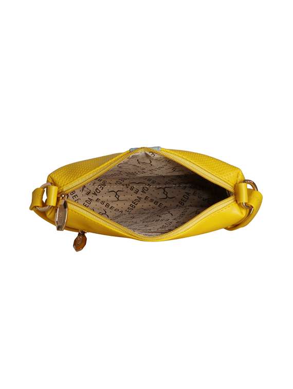 yellow leatherette (pu) sling bag - 17425226 - Standard Image - 2