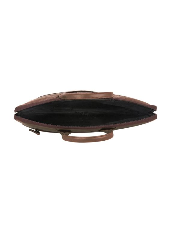 coffee brown leatherette laptopbag - 17425240 - Standard Image - 2