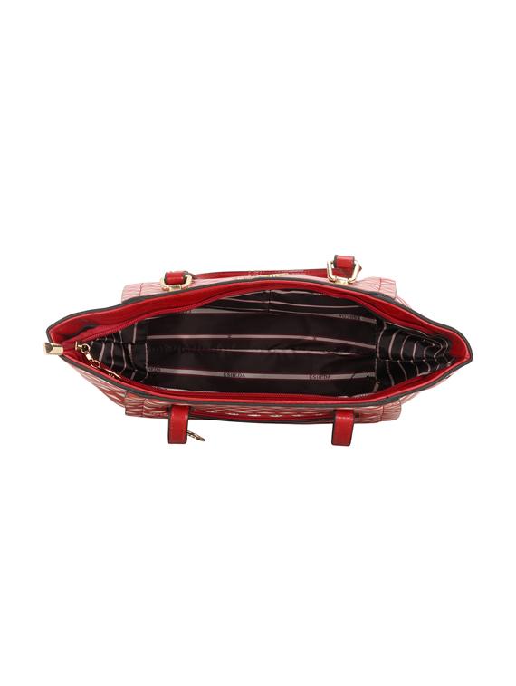 red leatherette (pu) handbag - 17425253 - Standard Image - 2