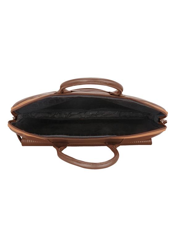 tan leatherette laptopbag - 17425275 - Standard Image - 2