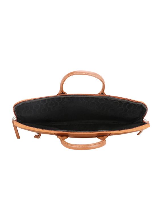 tan leatherette laptopbag - 17425277 - Standard Image - 2