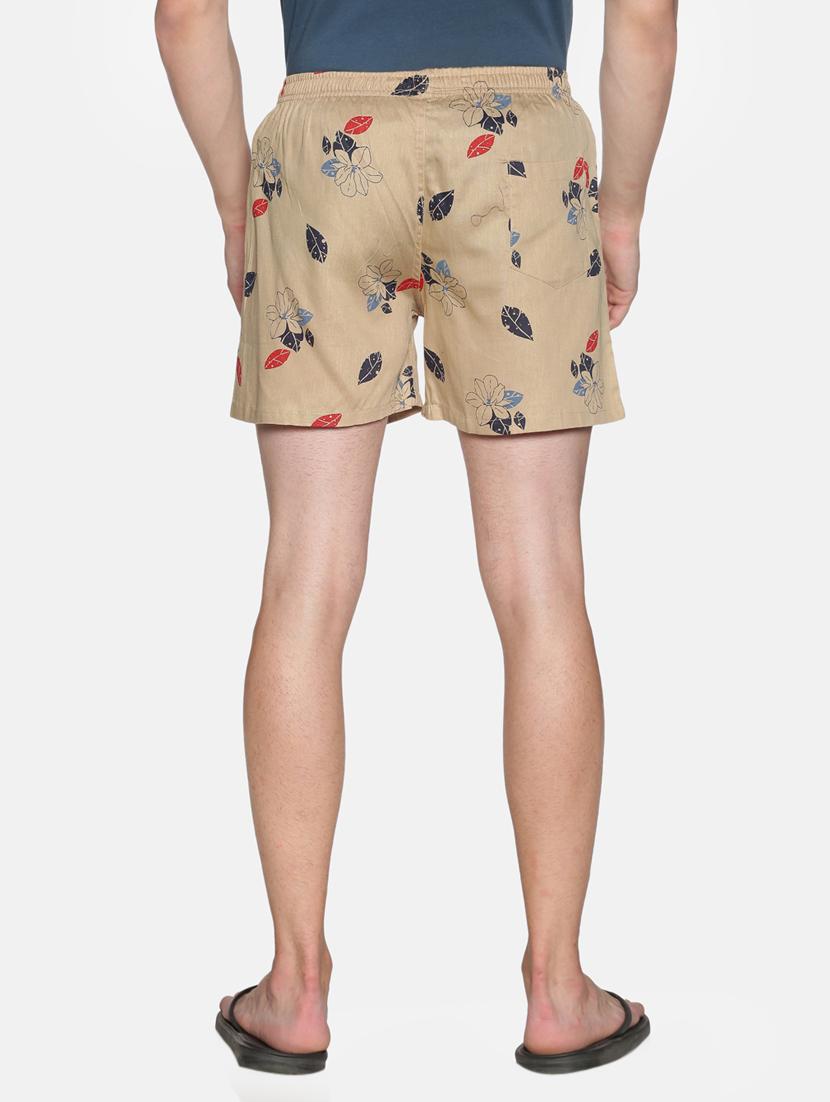 khaki printed boxer - 17426914 - Standard Image - 2
