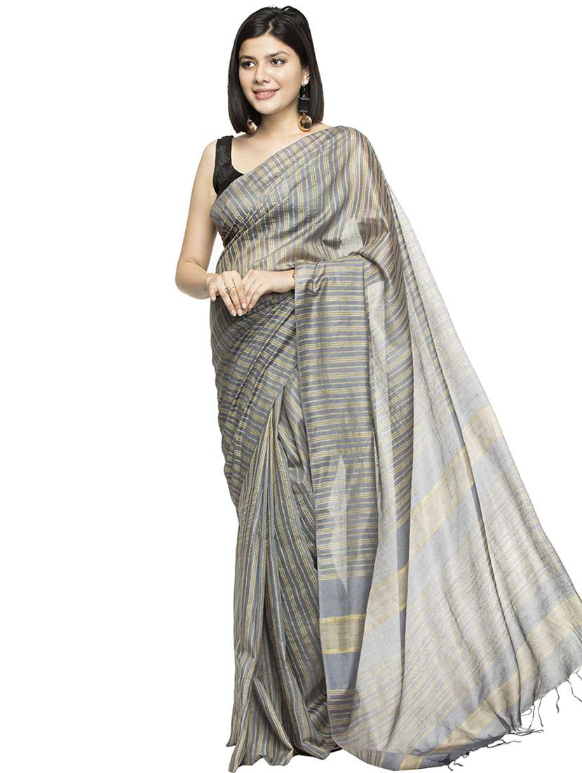 striped bhagalpuri saree with blouse