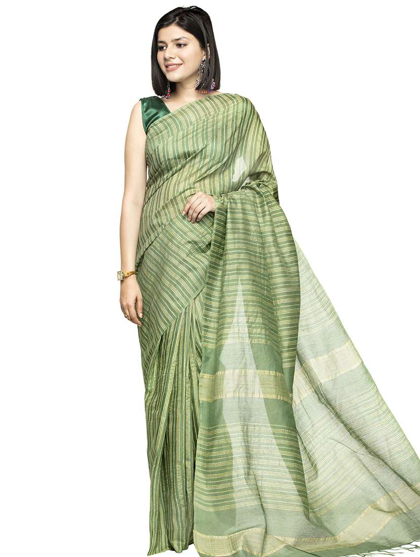 striped bhagalpuri saree with blouse