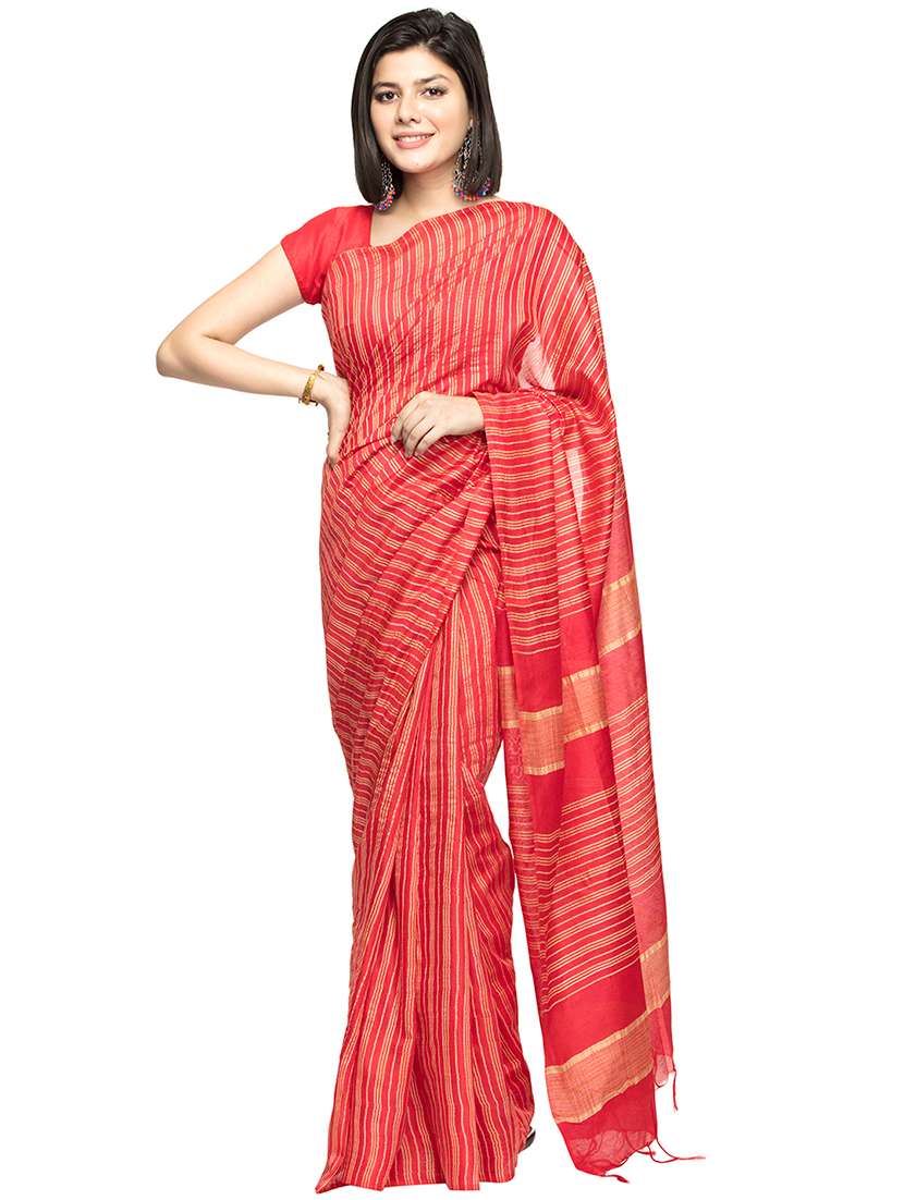 striped bhagalpuri saree with blouse