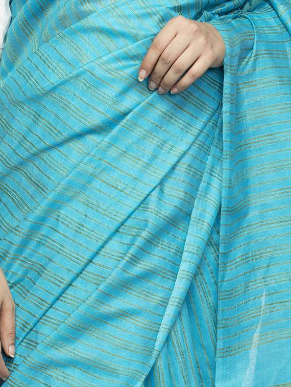 zari striped bhagalpuri saree with blouse - 17428033 - Standard Image - 2