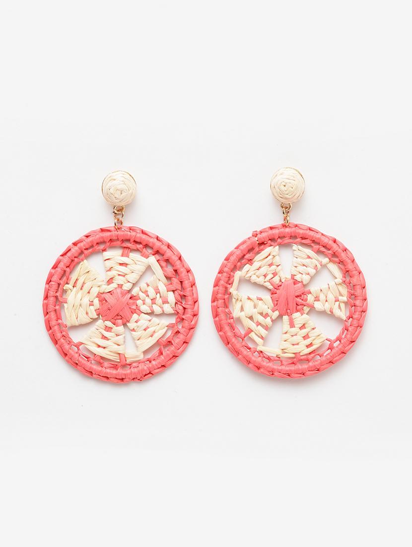 red metal drop earring - 17428168 -  Zoom Image - 0
