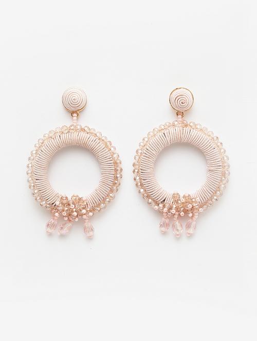 pink metal drop earring - 17428170 -  Standard Image - 0
