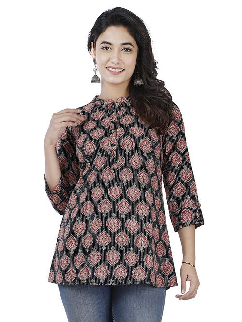 women's straight henley neck top - 17428824 -  Standard Image - 0