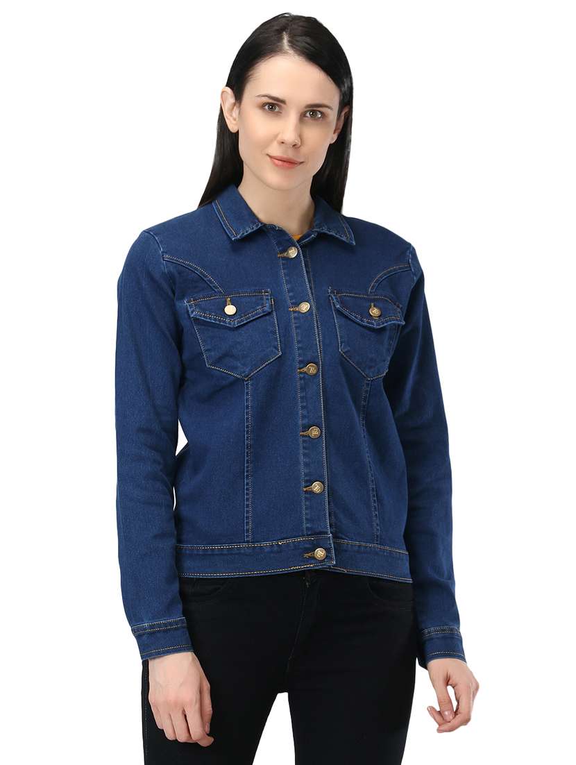 dark blue denim jacket