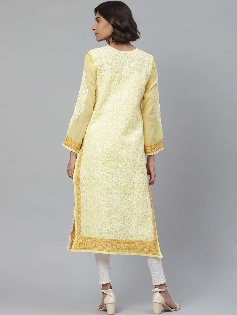 women's straight kurta - 17429343 - Standard Image - 2