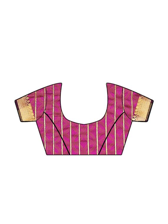 solid plain saree with blouse - 17430042 - Standard Image - 2