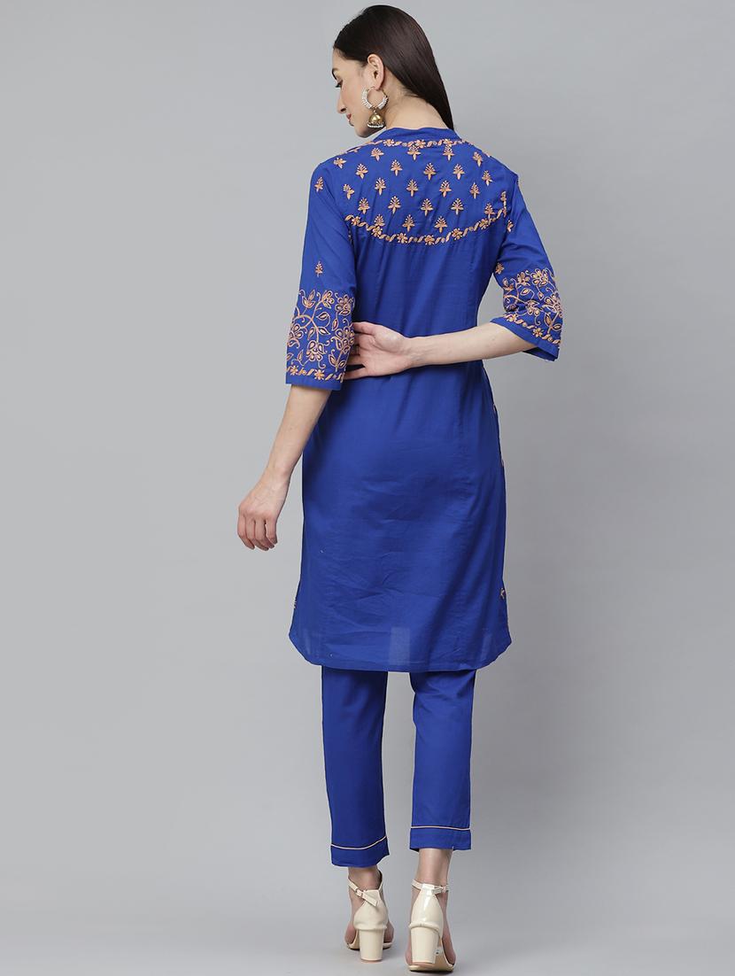 chikankari kurta pant set - 17430478 - Standard Image - 2