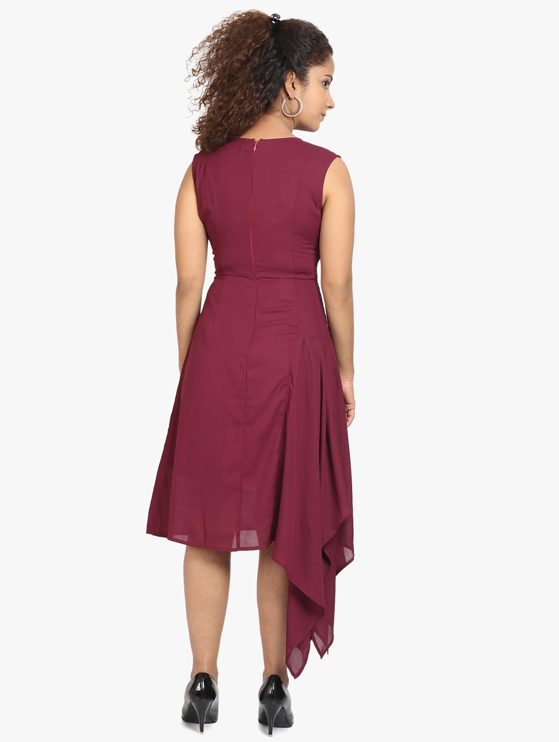 embellished detail asymmetric dress - 17431774 - Standard Image - 2