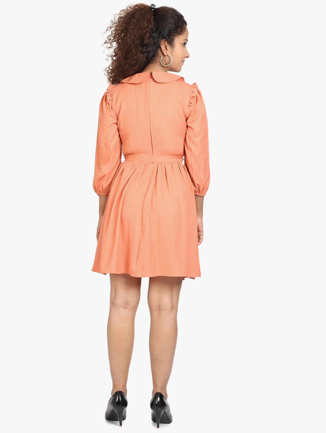 tie front flared dress - 17431780 - Standard Image - 2