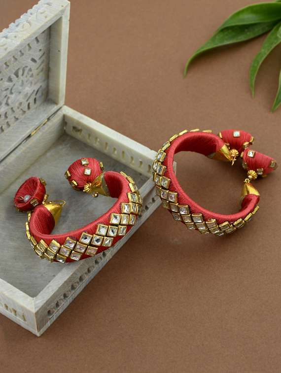 red brass bangles