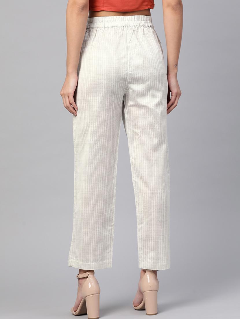 high rise flat front trouser - 17432506 - Standard Image - 2