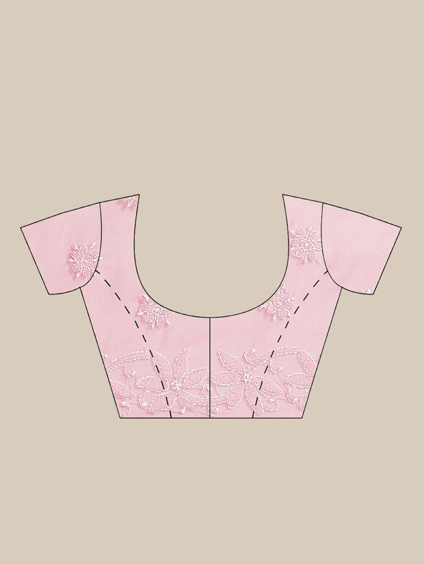 pastel chikankari saree with blouse - 17433026 -  Standard Image - 2