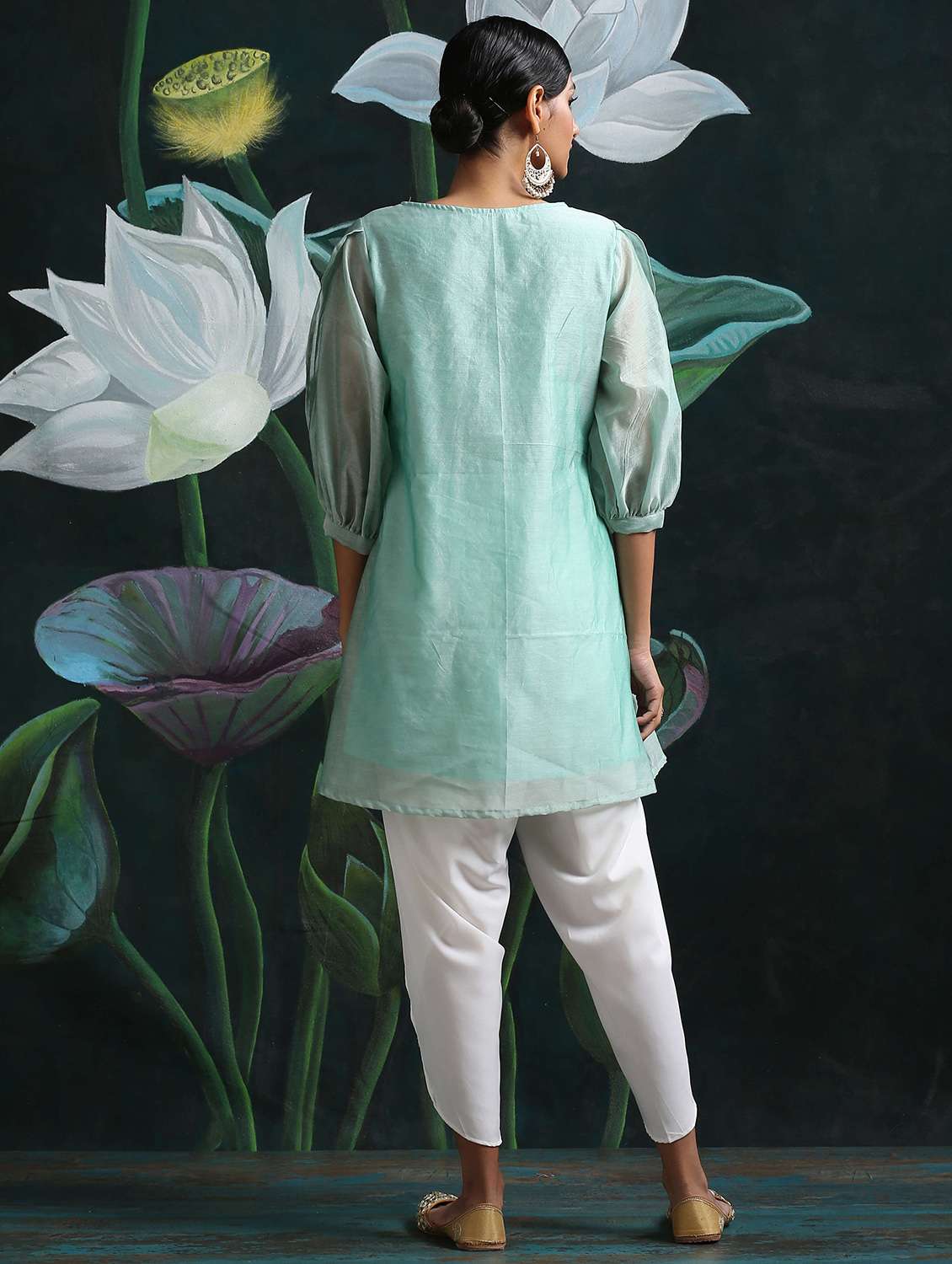 solid a-line kurta - 17434868 -  Standard Image - 2