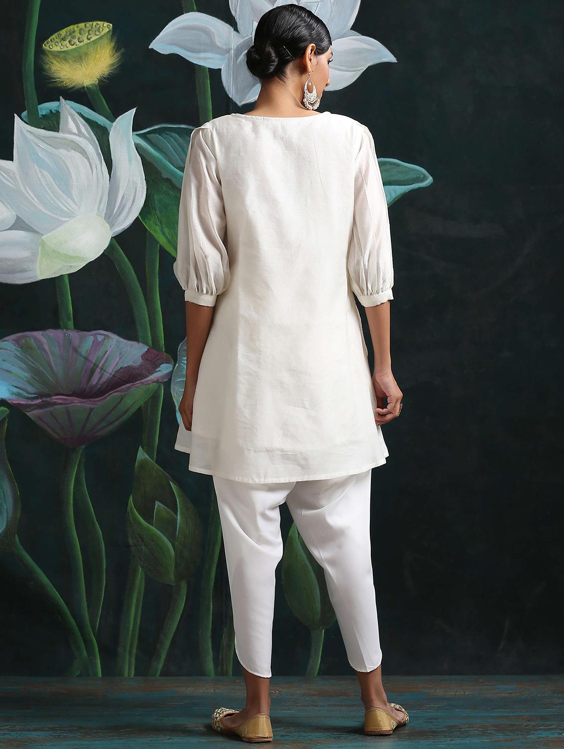 solid a-line kurta - 17434882 - Standard Image - 2