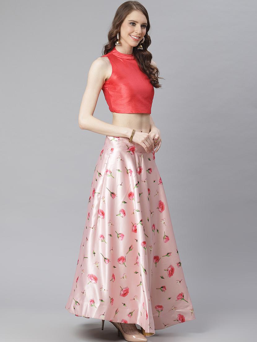 floral print flared lehenga - 17436426 - Standard Image - 2