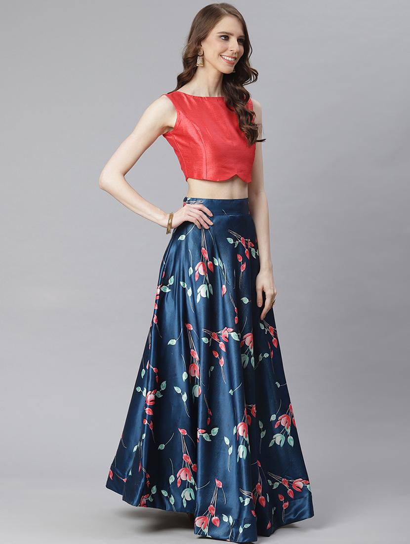 floral print flared lehenga - 17436441 - Standard Image - 2