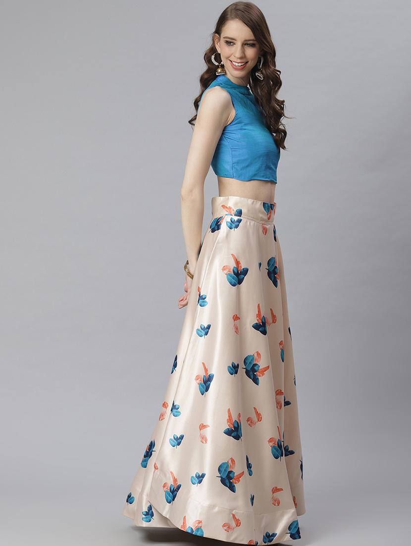 floral print flared lehenga - 17436446 - Standard Image - 2